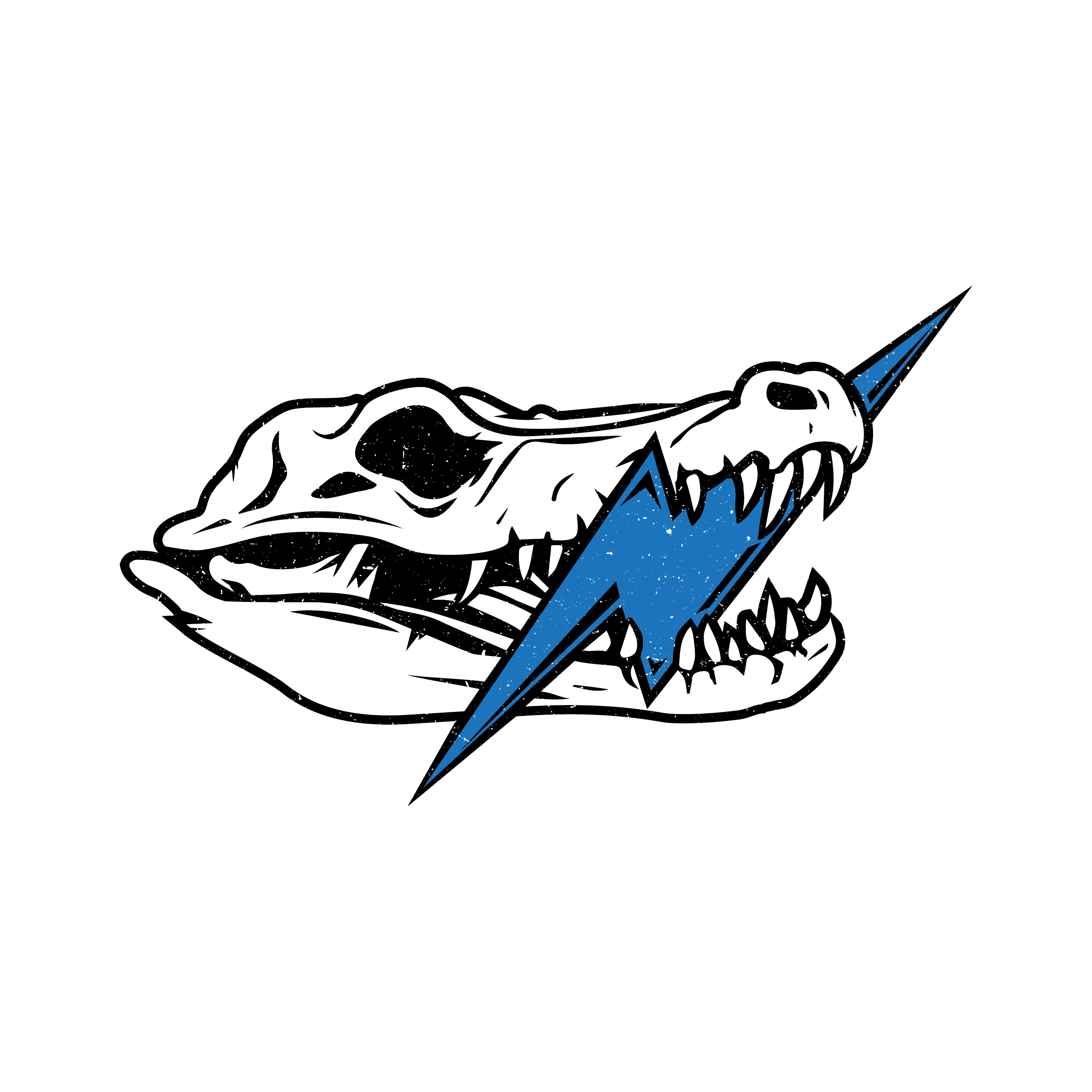 Blue Collar Brawler gator skull mark